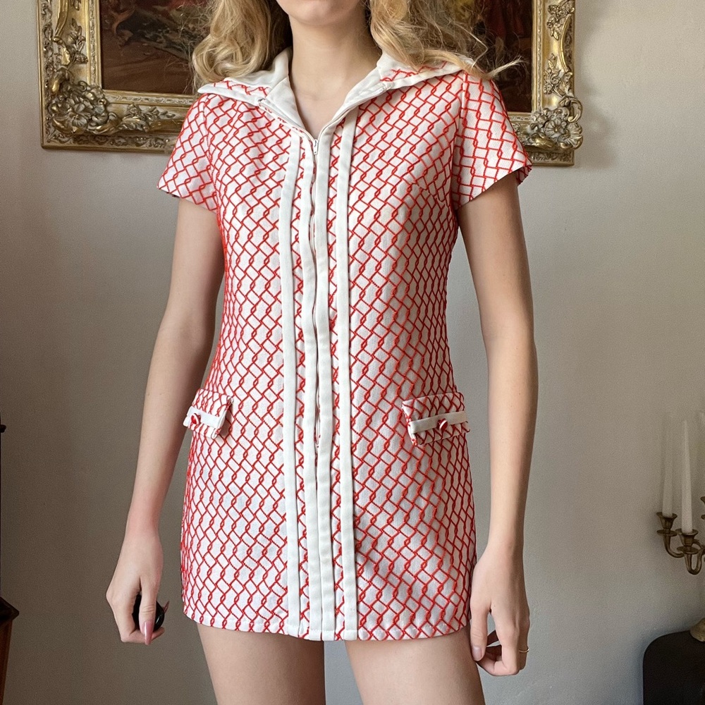 1960s vintage R&K Knits mini disco gogo dress